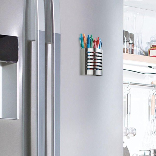 Suport magnetic din metal pentru creioane iDesign Forma, 5,5 x 10 cm-image-2