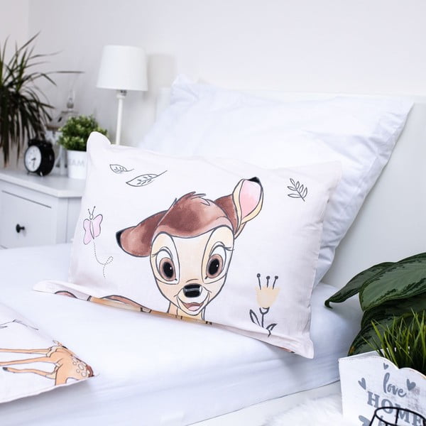 Lenjerie de pat pentru copii din bumbac pentru pătuț 100x135 cm  Bambi "Beige" – Jerry Fabrics-image-3