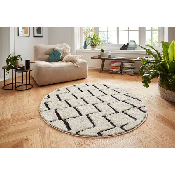 Covor Mint Rugs Handira, ⌀ 160 cm, bej - negru-image-3
