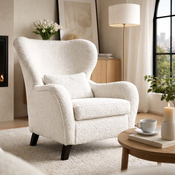 Fotoliu cu spătar înalt alb Miuf - Miuform-image-1