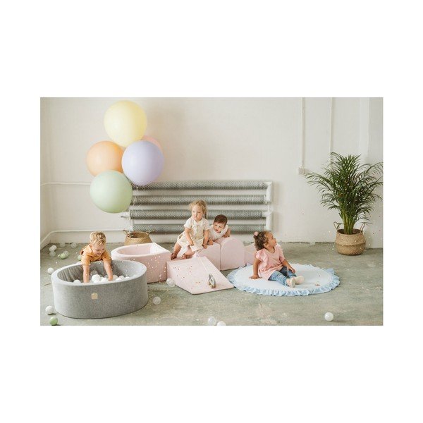 Teren de joacă din spumă gri 4 buc. din catifea înălțime 30 cm 225x90 cm Montessori – Meowbaby-image-2