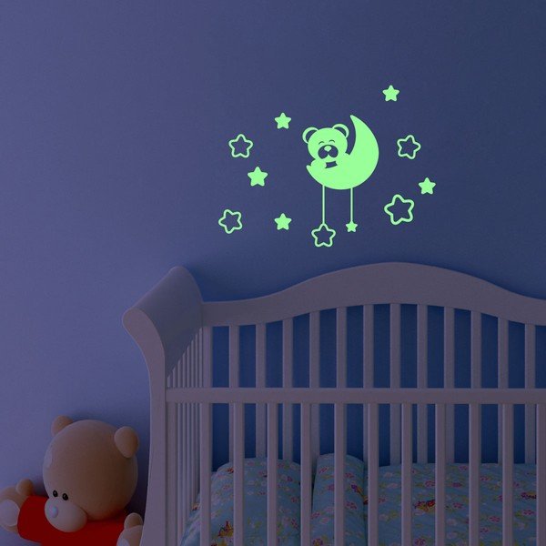 Autocolant fosforescent Fanastick Teddy Bear-image-1