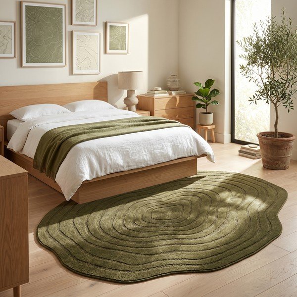 Covor verde închis 160x230 cm Pebble – ESTE-image-3