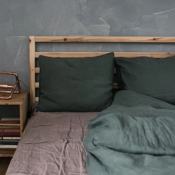 Cearceaf roz/maro din in 180x260 cm Ashes of Roses – Linen Tales-image-1