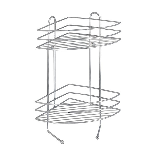 Etajeră cromată cu 2 nivele pentru colț perete Wenko Exclusive-image-3