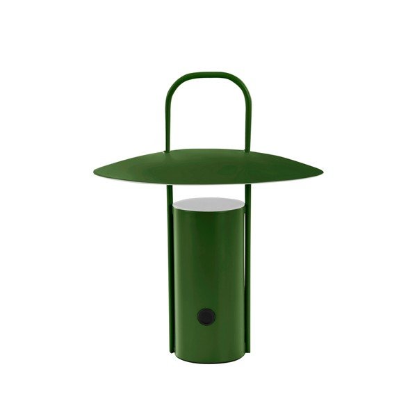 Veioză verde LED cu intensitate reglabilă din metal (înălțime 24 cm) Venna – Jotex