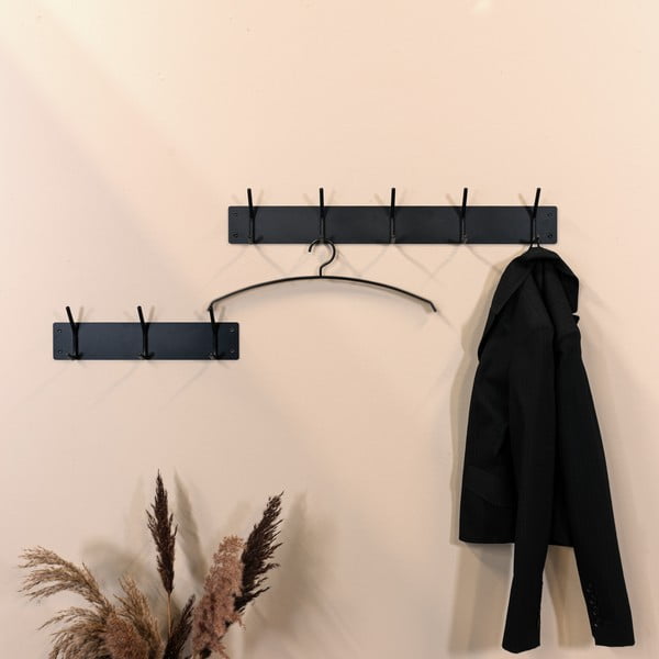 Cuier de perete negru din metal 70 cm Fusion – Spinder Design-image-1