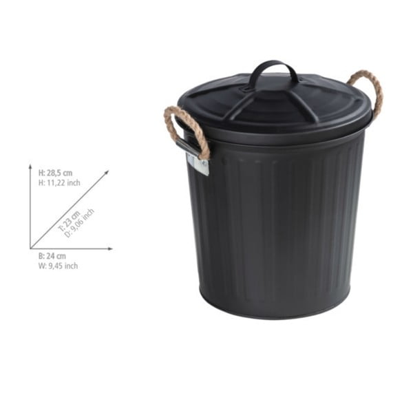 Coș Wenko Gara Matt, negru, 6 l-image-1