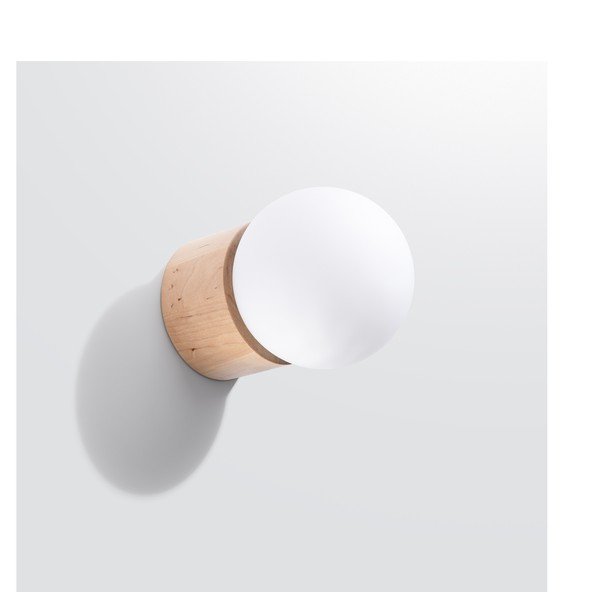 Aplică de perete albă/în culoare naturală ø 12 cm Surtur – Sollux-image-4