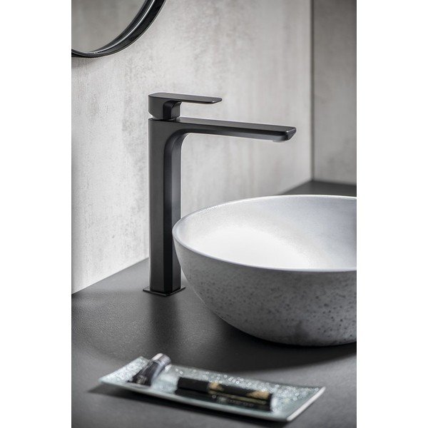 Baterie negru-mat pentru chiuvetă înaltă Spy – Sapho-image-1