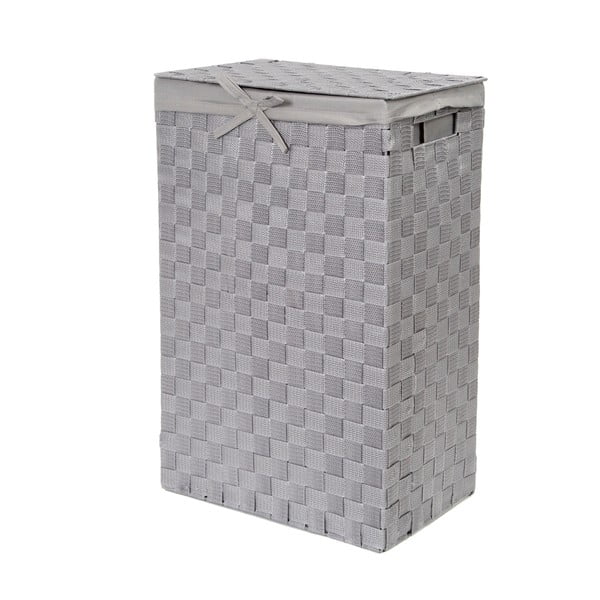 Coș de rufe cu capac Compactor Laundry Linen, înălțime 60 cm, gri-image-1