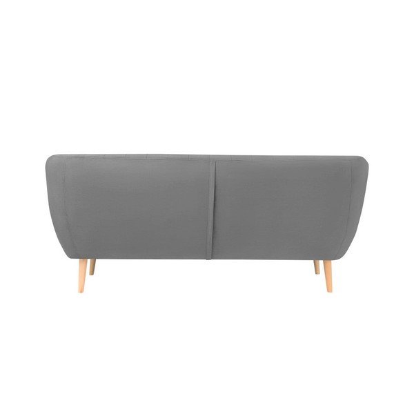 Canapea cu tapițerie din catifea Mazzini Sofas Sardaigne, 188 cm, gri-image-3