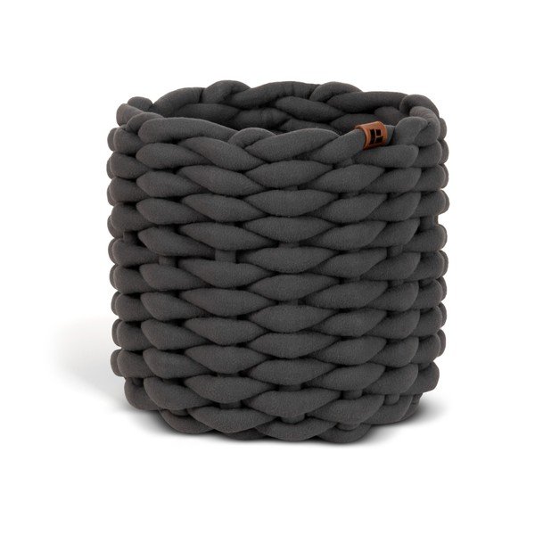 Coș de depozitare din material textil ø 21x17 cm Peach Skin Round S – Bigso