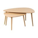 Măsuțe de cafea în culoare naturală 2 buc. cu aspect de lemn de stejar 70x100 cm Adda – Unique Furniture