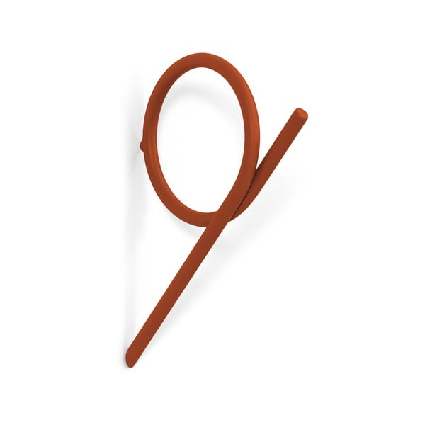 Cârlig teracotă de montat pe perete din oțel Tuba S – Spinder Design