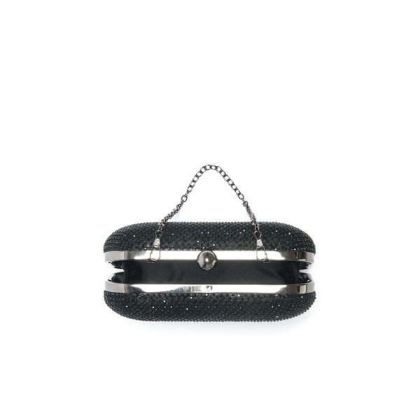 Poșetă cu strass-uri Isabella Rhea Dianthus, neagră -image-2