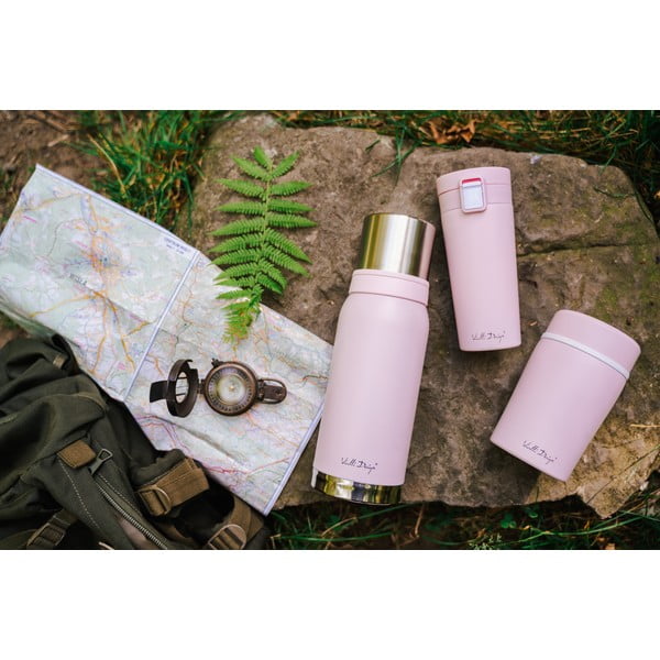 Cană termică Vialli Design Fuori, 400 ml, roz-image-1