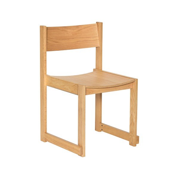 Scaun de dining în culoare naturală stivuibil cu aspect de lemn de stejar Forma – Hübsch