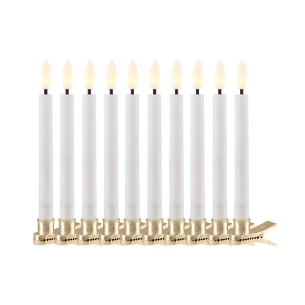 Set 10 decorațiuni cu lumini LEDSirius Sille, înălțime 11 cm-image-1