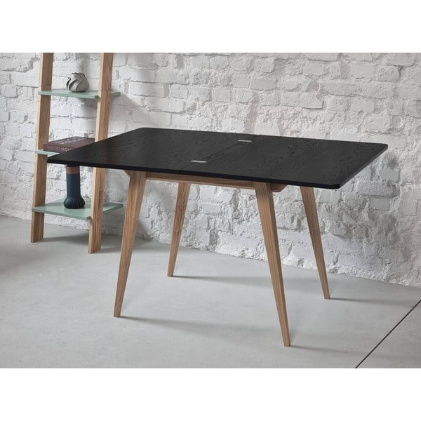 Masă de dining extensibilă cu blat cu aspect de lemn de  frasin  65x90 cm Envelope – Ragaba-image-2