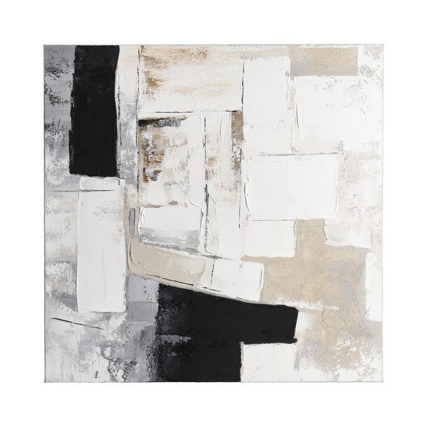 Tablou pe pânză imprimat/cu elemente pictate manual 80x80 cm Crown – Bizzotto