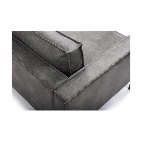 Fotoliu gri   din imitație de piele Rate - Scandic-image-4