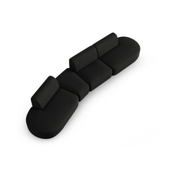 Canapea neagră 412 cm Shane – Micadoni Home-image-2