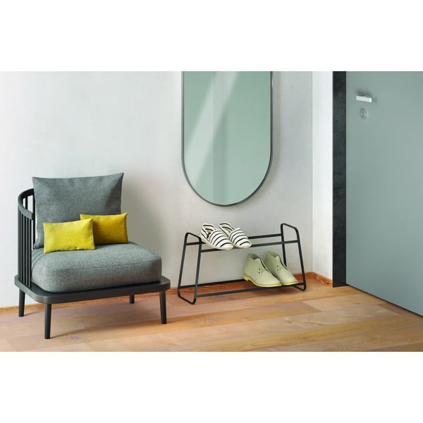 Pantofar din metal cu 2 nivele Metaltex Derby, negru-image-1