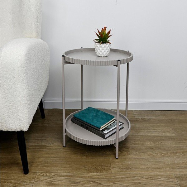 Măsuță auxiliară rotundă din metal ø 42 cm Herdys – Yes Everyday-image-1