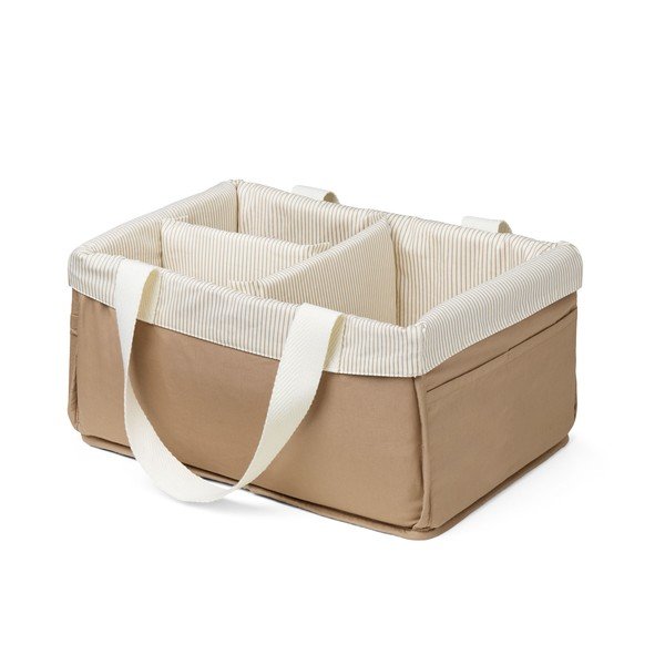 Cutie de depozitare pentru copii, maro deschis din material textil 24x34x17 cm Classic Stripes Camel – Cam Cam Copenhagen