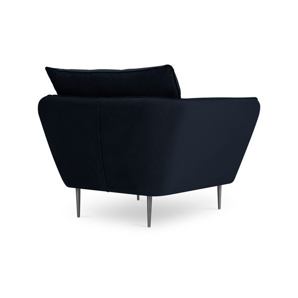Fotoliu din catifea Mazzini Sofas Acacia, albastru închis-image-4