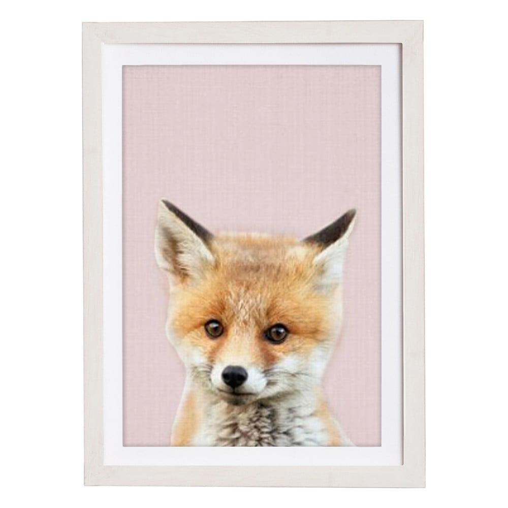 Tablou cu ramă pentru perete Querido Bestiario Baby Fox, 30 x 40 cm