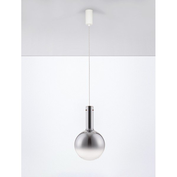 Lustră gri LED cu intensitate reglabilă din sticlă ø 25 cm Nostos – Nova Luce-image-3
