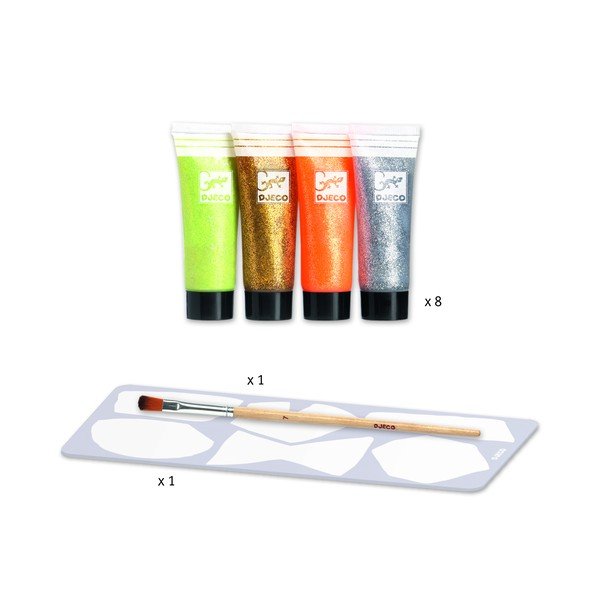 Set 8 culori tempera sclipitoare Djeco-image-1