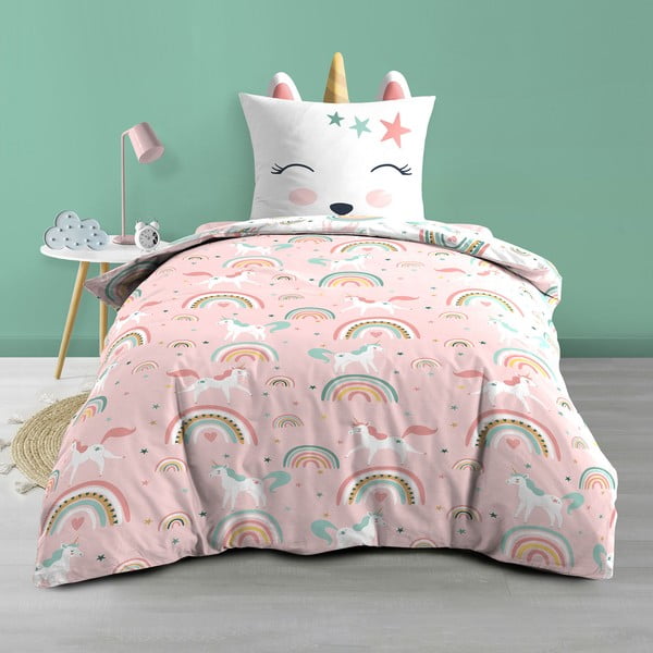 Lenjerie de pat pentru copii din bumbac pentru pat de o persoană 140x200 cm Etoiline – douceur d'intérieur