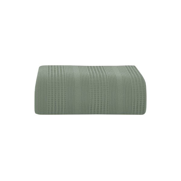 Cuvertură verde din bumbac pentru pat dublu 220x235 cm Leona - Mijolnir