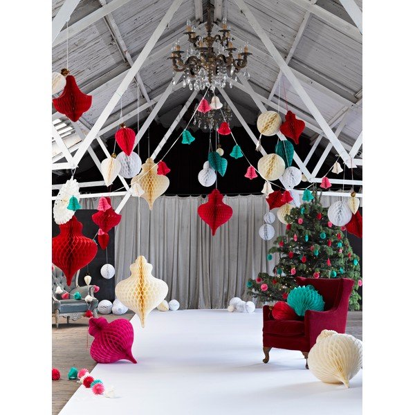 Decorațiune din hârtie Talking Tables Giant Bubble Red XL-image-4