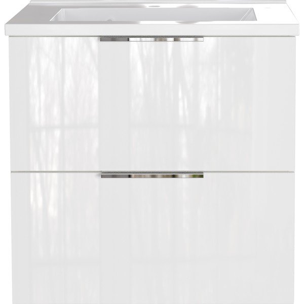 Dulap sub chiuvetă alb suspendat cu aspect lucios 61x61 cm Celano – Germania-image-2