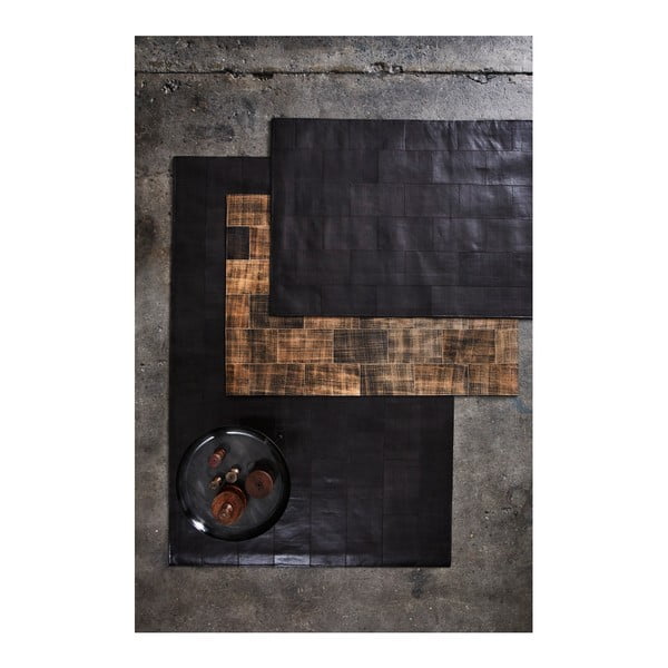 Covor din piele Fuhrhome Athens, 120 x 180 cm, negru-image-3