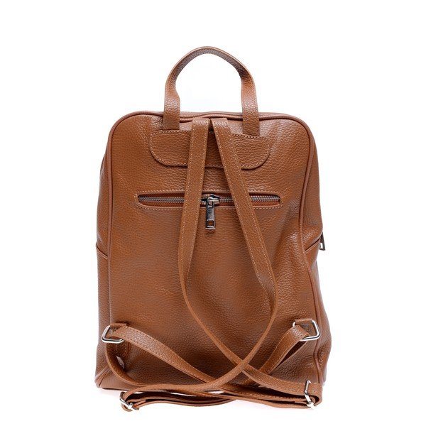 Rucsac din piele Roberta M Linda, maro-image-3