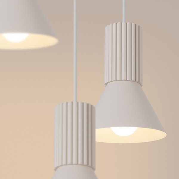 Lustră bej din metal ø 30 cm Niru – Sollux-image-4