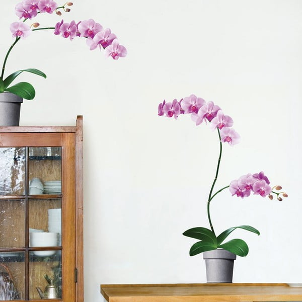 Autocolant pentru perete Orchidee Roz
