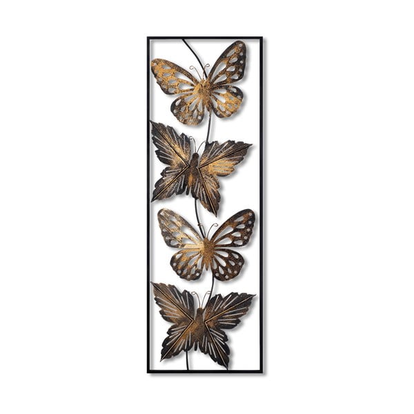 Decorațiune de perete din metal 100x35 cm Butterfly – Wallity