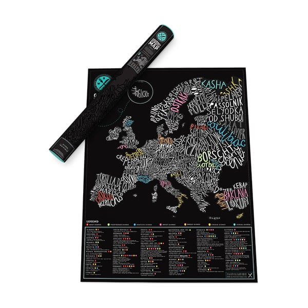 Gourmet hartă răzuibila Europa Luckies of London-image-4