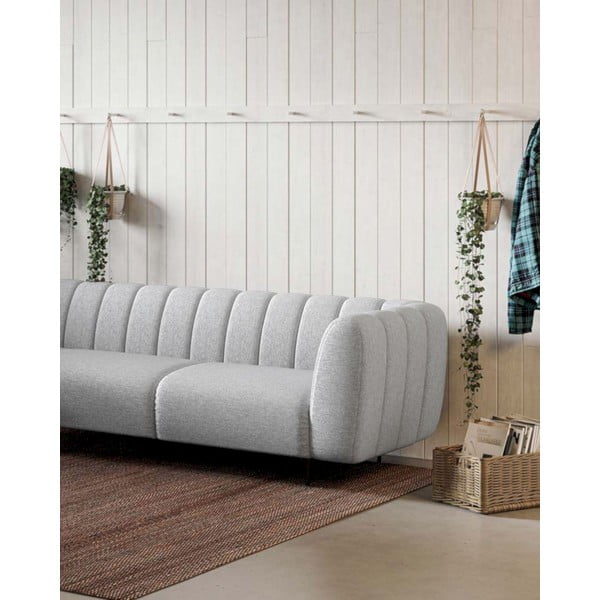 Colțar gri deschis (cu colț pe partea stângă /în formă de ”L”) Shel – Ghado-image-3