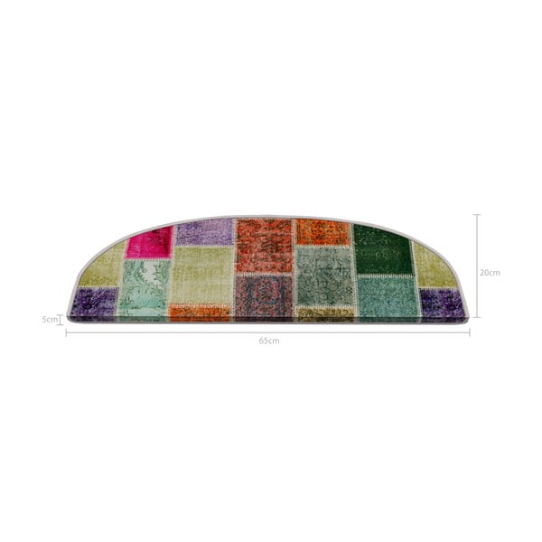 Covorașe pentru scări 16 buc. 20x65 cm Patchwork – Vitaus-image-2