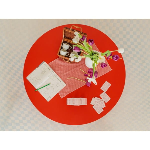 Măsuță de cafea roșie rotundă ø 100 cm Pausa – Really Nice Things-image-3