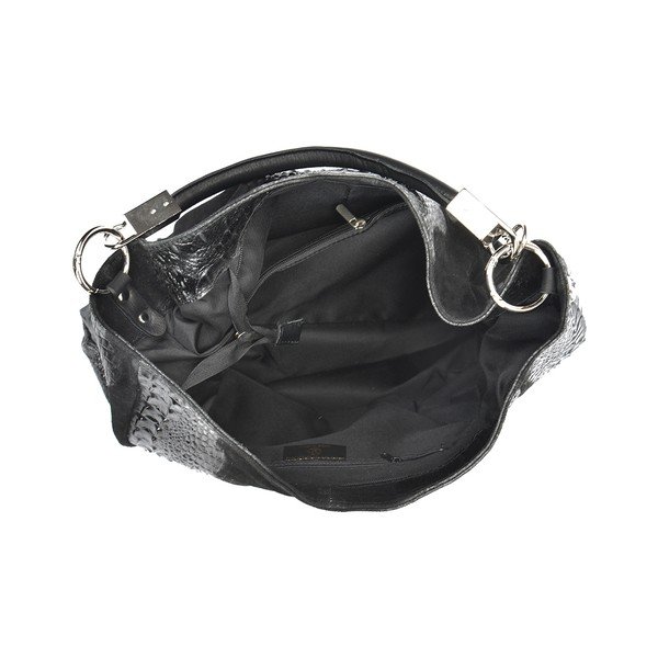 Geantă din piele Sofia Cardoni Luna, negru-image-1