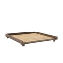 Pat matrimonial maro din lemn de pin cu somieră 180x200 cm Social – Karup Design