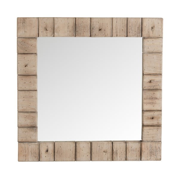 Oglindă cu ramă din lemn J-Line Prata, 70 x 70 cm 
